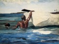 Der Schwammtaucher Realismus Marinemaler Winslow Homer